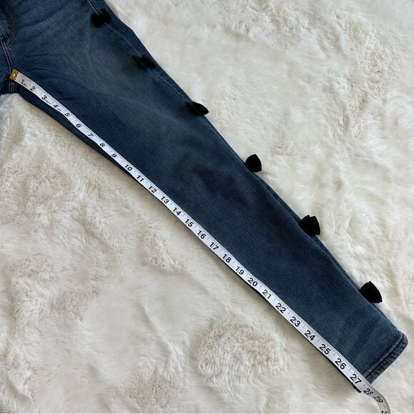 Anthropologie McGuire Denim Newton Mid Rise Bow Detail Skinny Ankle Jean… - Picture 10 of 13